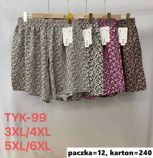 Szorty damskie Roz 3XL-6XL, Mix Kolor Paczka 12 szt